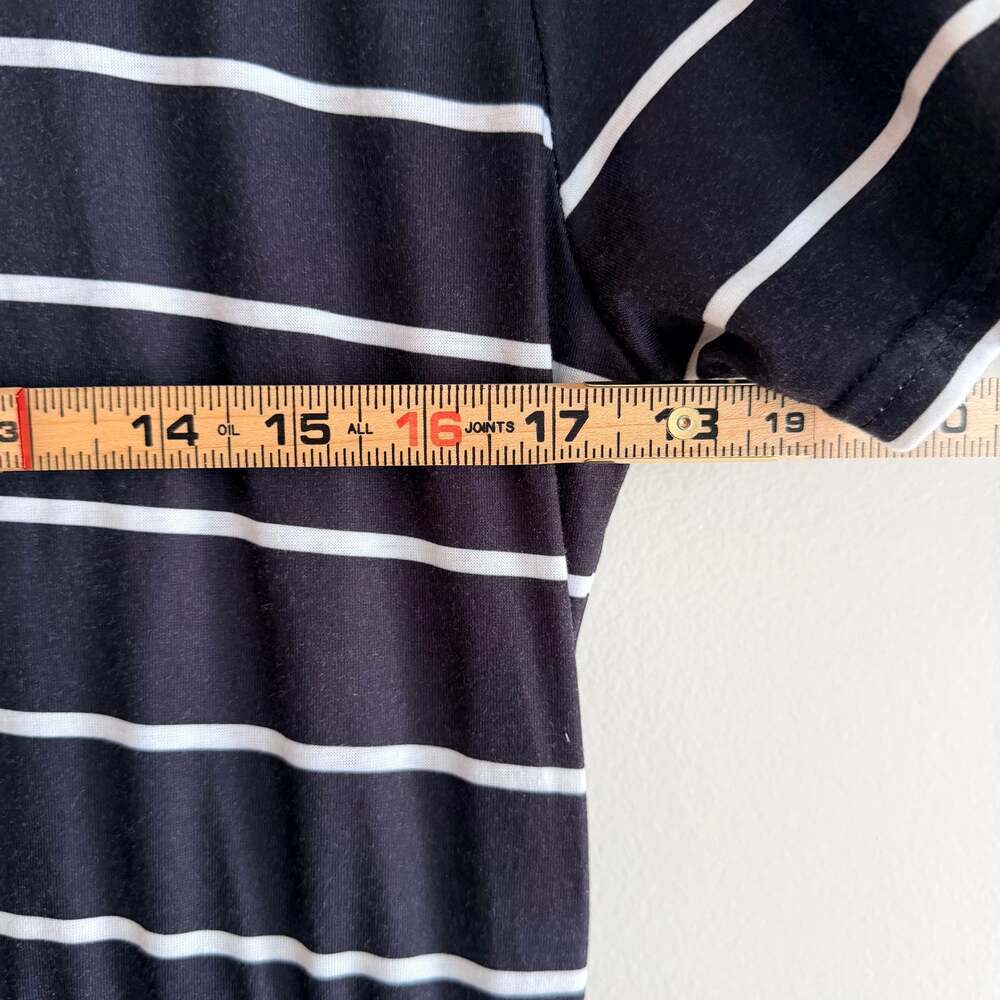 Women's Summer Casual Short Sleeve T Shirt Dress with Pockets Striped Size Mediu - Picture 9 of 9